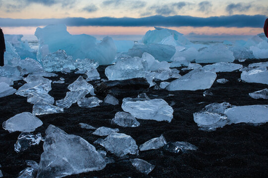 Diamond Beach is a striking black-sand beach famed for the huge, glistening iceberg fragments drifting ashore.