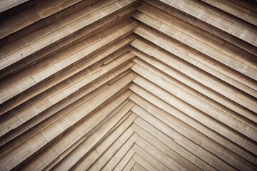 Wooden roof construction. Abstract structure. Wood texture pattern. Architectural minimalism. Visual art. Conceptual photography.