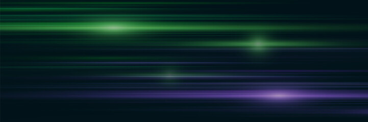 Beautiful flash of light and spark. Special effect, speed line. Magic moving fast laser beams, horizontal light beams.