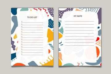 Colorful notebook template