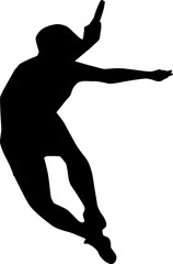 table tennis player silhouette