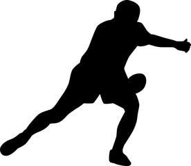 table tennis player silhouette