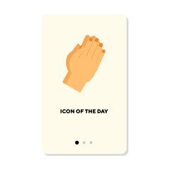 Hands applauding gesture flat vector icon. People applauding at event or concert isolated vector illustration. Applause, communication, appreciation, support concept for web design and apps