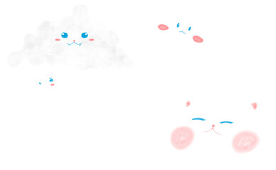 animal white clouds silhouette sweet dreams childrens imagination vector illustration imaginary virtual clouds