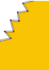 Comic cracked yellow background illustration