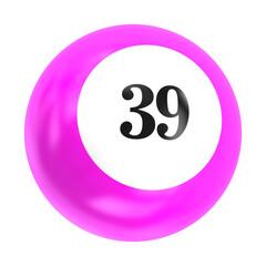 Pink sphere 3D  glossy and shiny 3d ball icon.