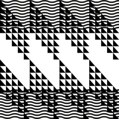 Modern abstract geometric contemporary vector seamless diagonal pattern with simple elements and shapes. Graphic black and white minimalist background.