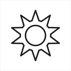 sunny vector icon line template