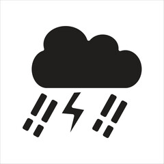 storm vector icon template line