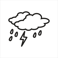storm vector icon template line