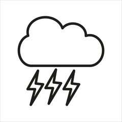 storm vector icon template line