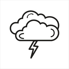 storm vector icon template line