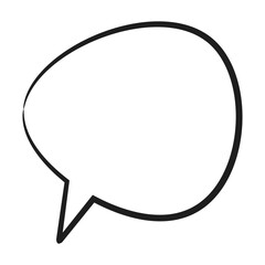 Speech  bubble  icon. Flat  design. Isolated white background