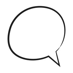 Speech  bubble  icon. Flat  design. Isolated white background