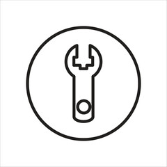 tool vector icon line template