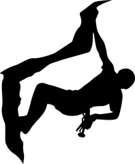 rock climbing silhouette