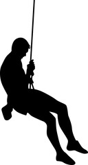 rock climbing silhouette