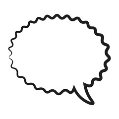 Speech  bubble  icon. Flat  design. Isolated white background