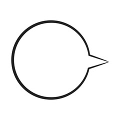 Speech  bubble  icon. Flat  design. Isolated white background
