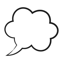 Speech  bubble  icon. Flat  design. Isolated white background
