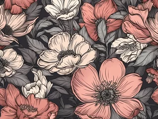 pink flowers pattern seamles background