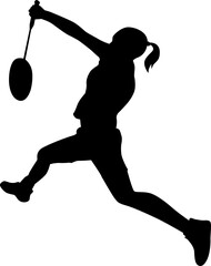 badminton player silhouette