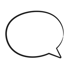 Speech  bubble  icon. Flat  design. Isolated white background
