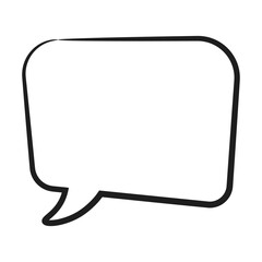 Fototapeta premium Speech bubble icon. Flat design. Isolated white background