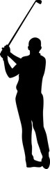 Naklejka premium golf player silhouette