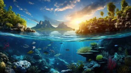 Fototapeta na wymiar Coral reef natural background