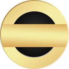 Black and Gold Seal Badge