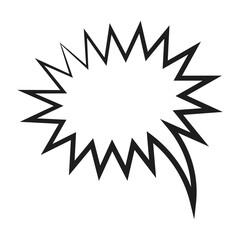 Speech  bubble  icon. Flat  design. Isolated white background