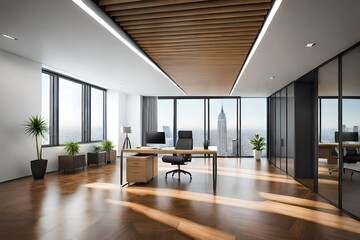 office interior generative by AI technology