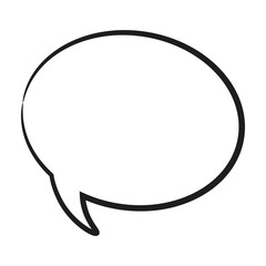 Speech  bubble  icon. Flat  design. Isolated white background