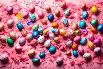 Fototapeta premium easter eggs in a basket