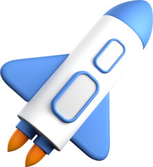 3D Rocket Illustration