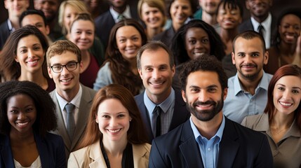 portrait shot diverse group of business professionals Modern multi ethnic business team standing and looking at camera,ai generate