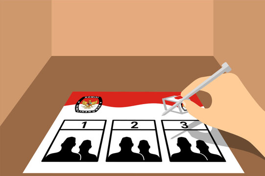 vector illustration of voting process