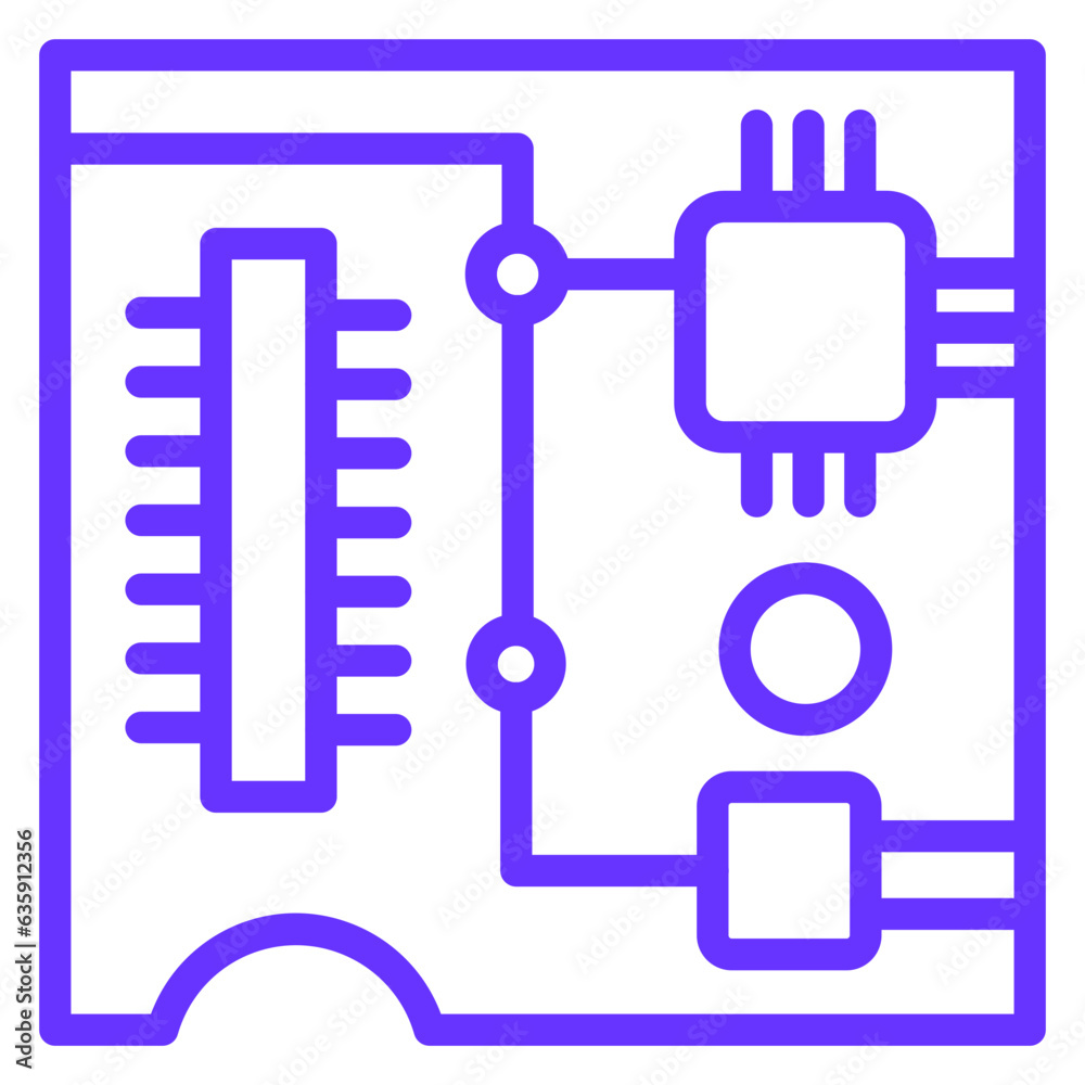 Poster vector design pcb board icon style