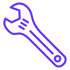 Vector Design Wrench Icon Style