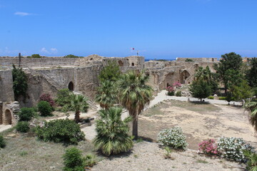 Fototapeta na wymiar Kyrenia Castle North Cyprus sunny day
