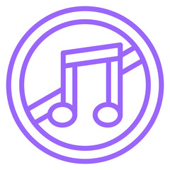 Vector Design No Music Icon Style