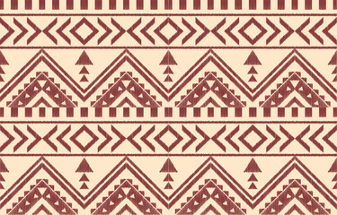 Ethnic abstract ikat art. Aztec ornament print. geometric ethnic pattern seamless  color oriental.  Design for background ,curtain, carpet, wallpaper, clothing, wrapping, Batik, vector illustration.