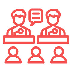Vector Design Debate Icon Style