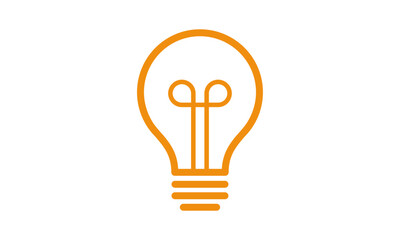 Bulb lamp icon logo design vector image