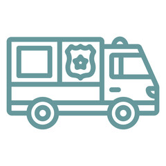 Vector Design Police Van Icon Style