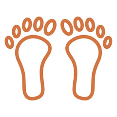 Vector Design Footprint Icon Style