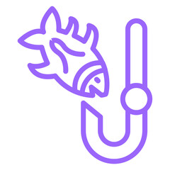 Obraz premium Vector Design Bait Fishing Icon Style