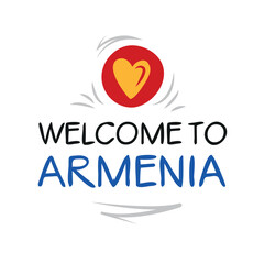 Welcome to Armenia, Vector Illustration.
