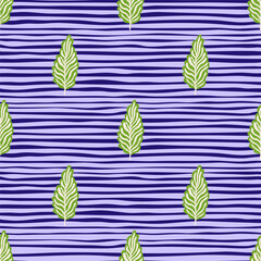 Obraz premium Abstract autumn leaves seamless pattern. Simple botanical leaf background.